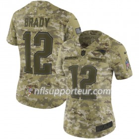 Maillot Femme New England Patriots Tom Brady 12 Nike Salute to Service 